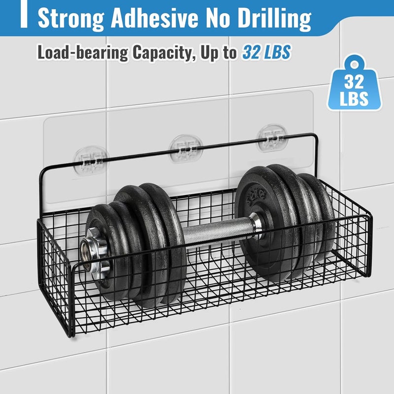 EILKBLA 15 Pack Shower Caddy Adhesive Replacement - Strong No Drilling Shower Shelf Adhesive Hooks for Bathroom Storage Shelves & Kitchen Racks, 3 Sizes Included - Image 3